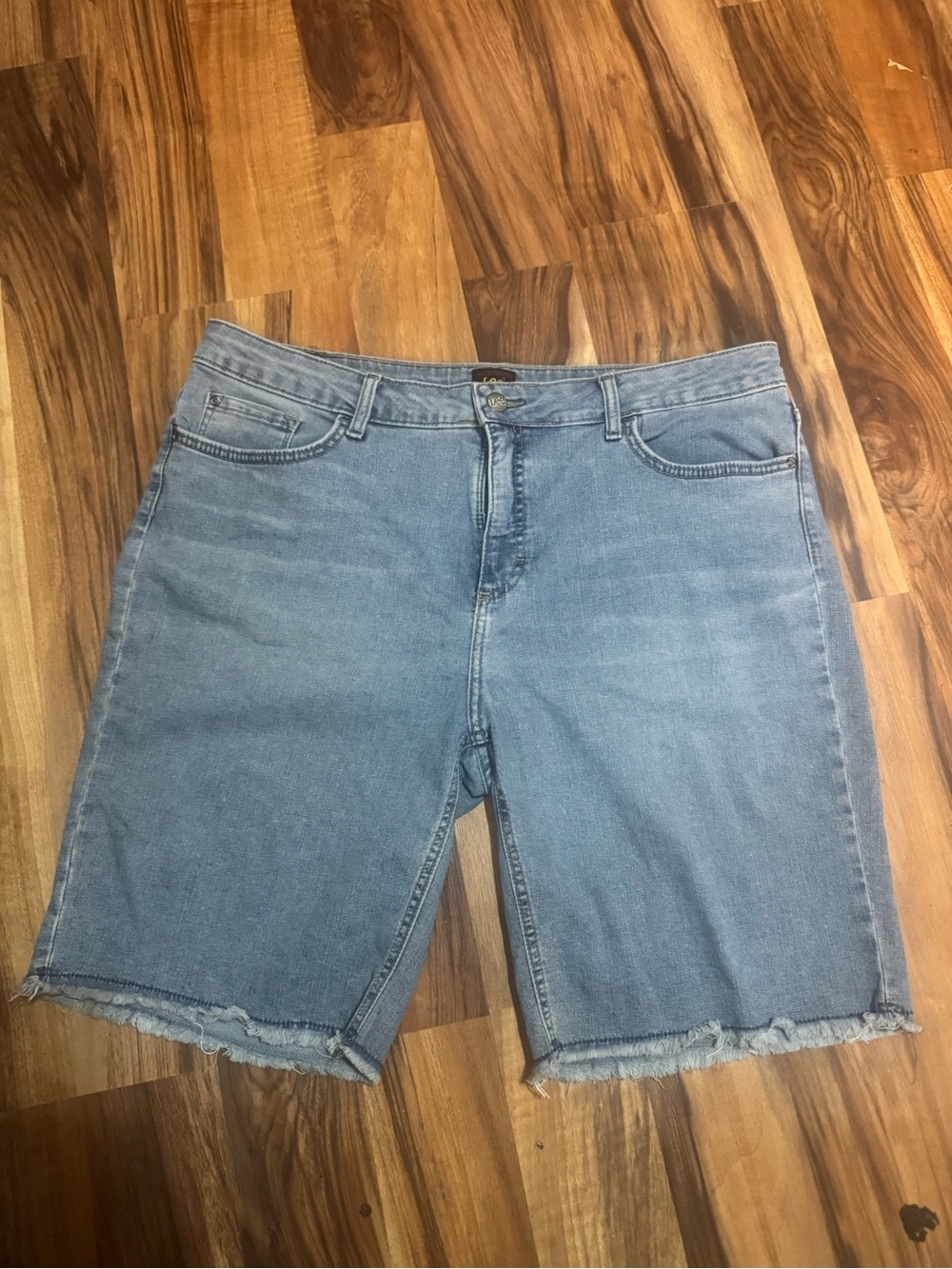 Lee Light Blue Denim Bermuda Shorts